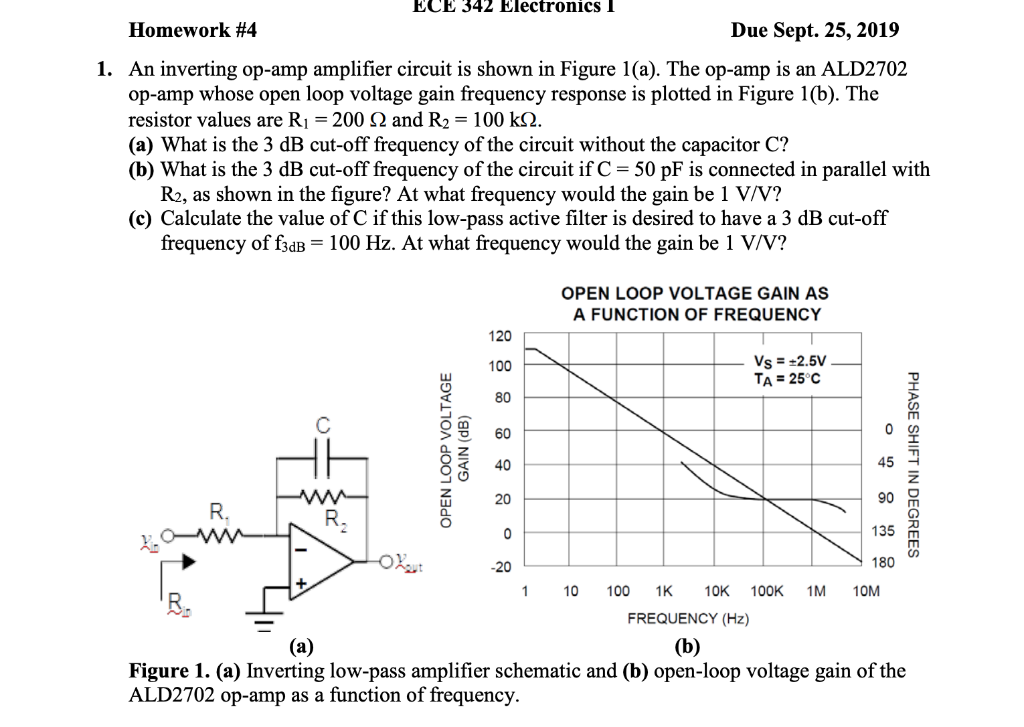 Solved ECE 342 Electronics I Homework #4 Due Sept. 25, 2019 | Chegg.com