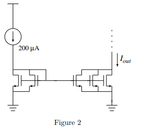 Solved 2. In the CMOS current mirror shown in Fig. 2, find | Chegg.com
