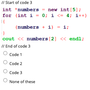 Solved Which code is equivalent to the following code? int | Chegg.com