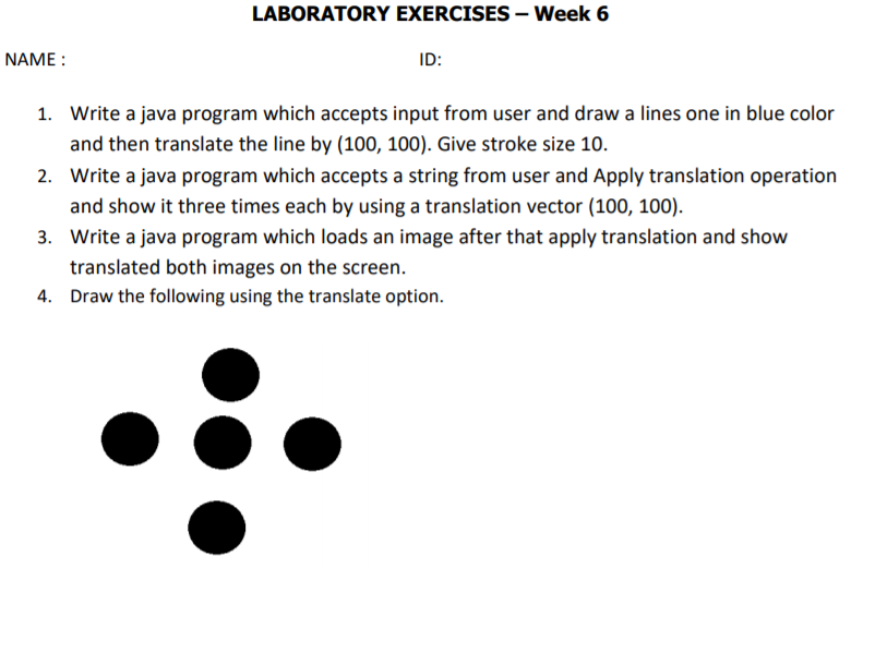 LABORATORY EXERCISES - Week 6 NAME: ID: 1. Write a | Chegg.com