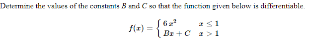 Solved Determine The Values Of The Constants B And C So That | Chegg.com