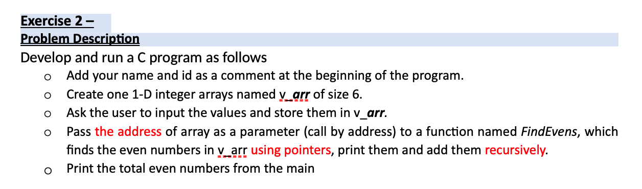 Solved O Exercise 2 - Problem Description Develop and run a | Chegg.com