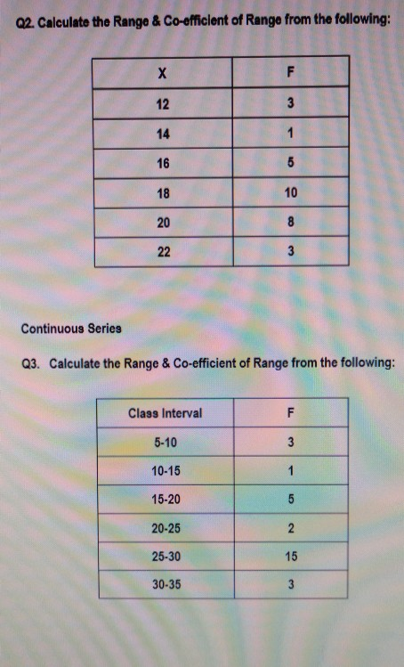 Calculating the Range 