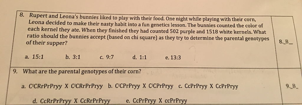 Solved GENETICS question. Please explain why the answer is B | Chegg.com