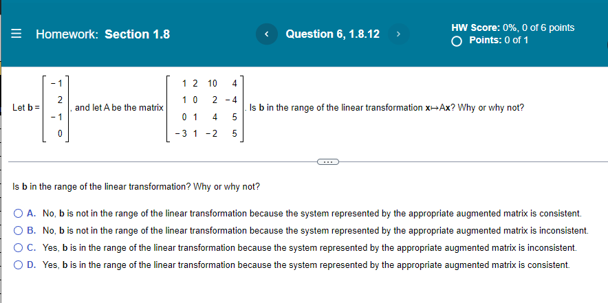 Solved Homework: Section 1.8 Let B = 1 And Let A Be The | Chegg.com