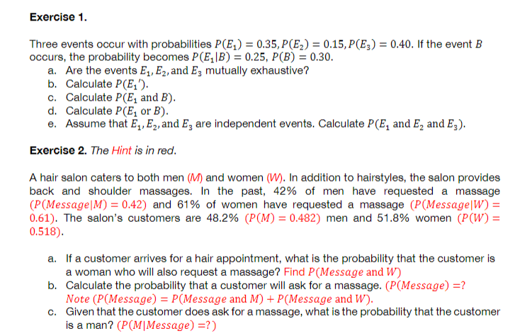 Solved Three Events Occur With Probabilities | Chegg.com