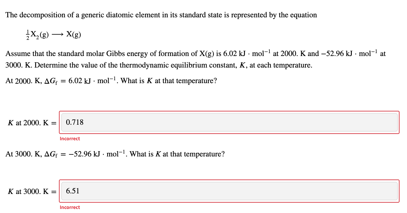 Solved The Decomposition Of A Generic Diatomic Element In Chegg Com