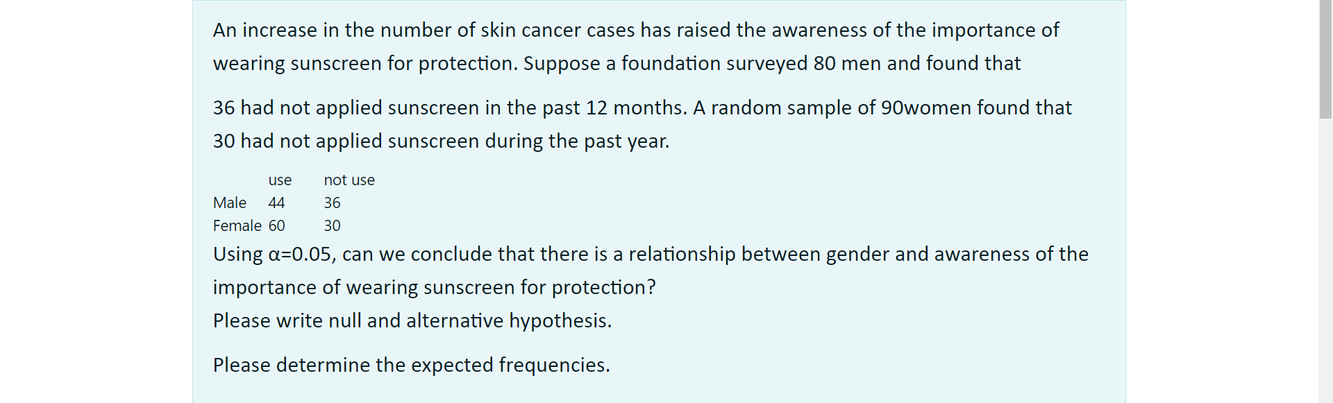 Solved An Increase In The Number Of Skin Cancer Cases Has 