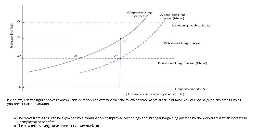 Solved Wage-setting curve Wage-setting curve (New) Labour | Chegg.com