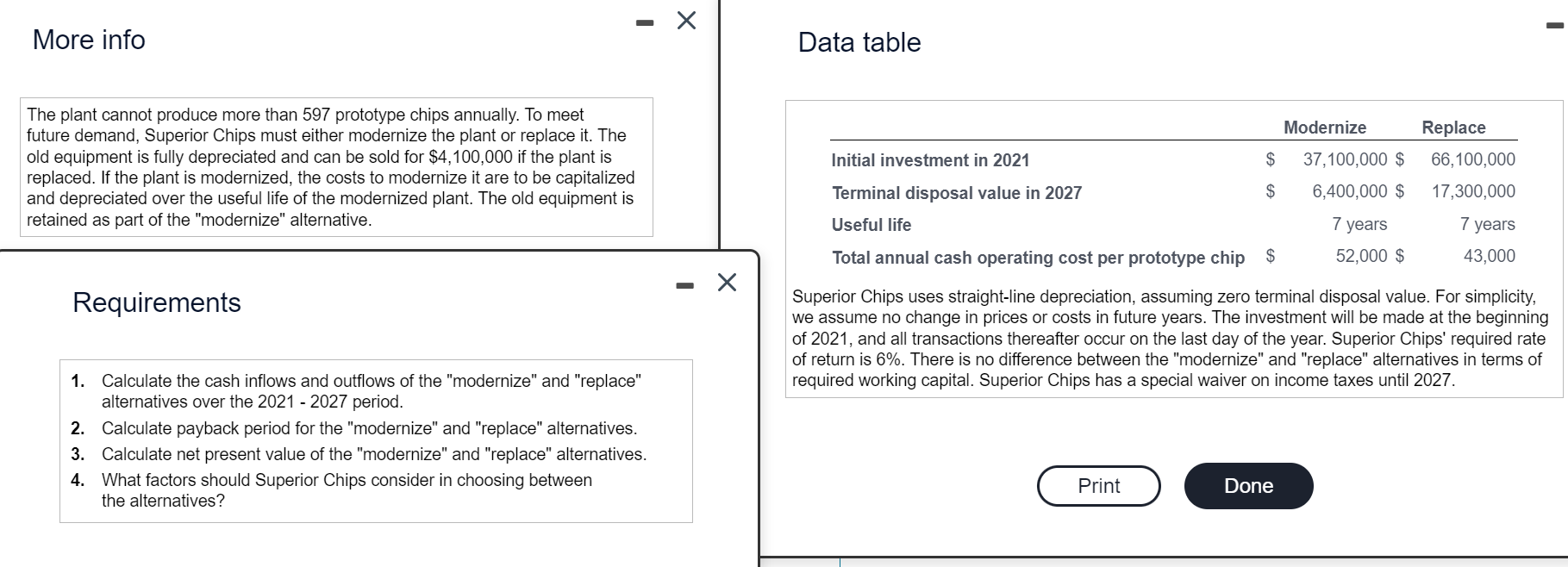 Solved Superior Chips is a manufacturer of prototype chips