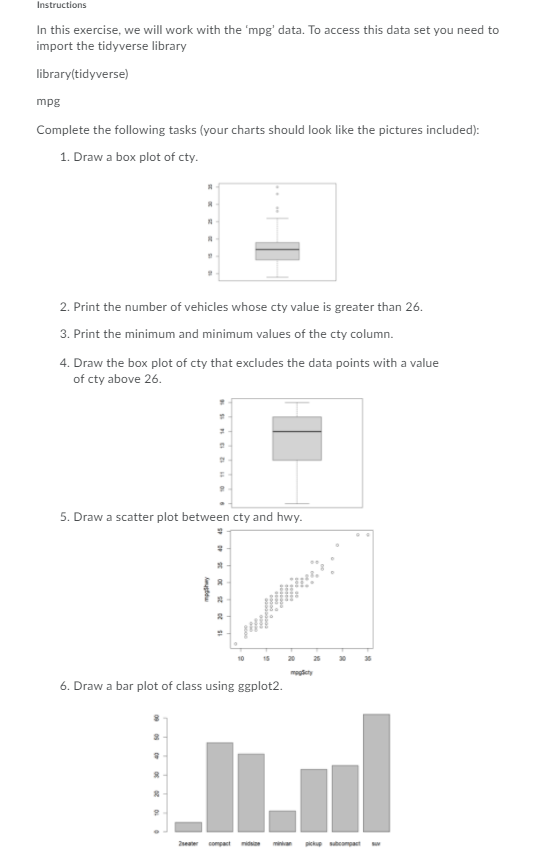 Solved Instructions In this exercise, we will work with the | Chegg.com