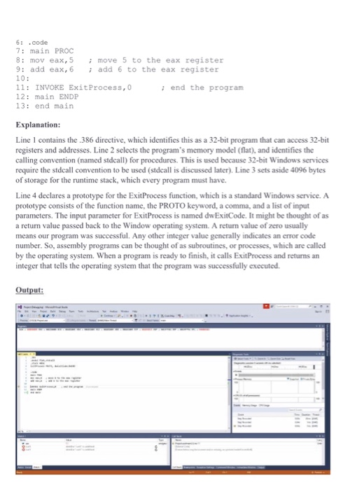 Lab 3 Basic x86 Assembly Language Programming | Chegg.com