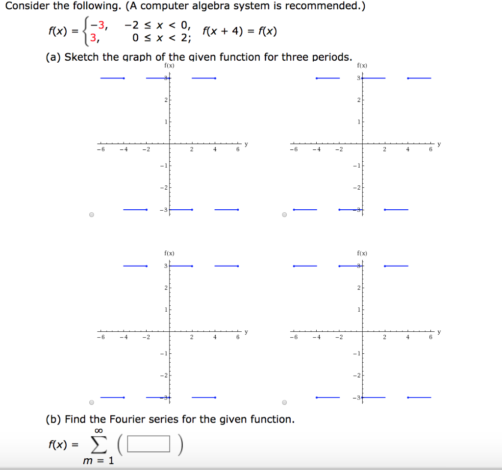 Solved Consider the following. (A computer algebra system is | Chegg.com