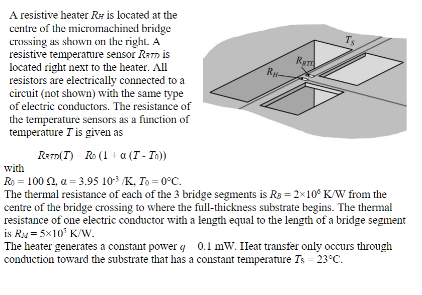 A resistive heater RH is located at the centre of the | Chegg.com
