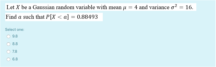Solved Let x be a gaussian random variable with mean 4 and | Chegg.com