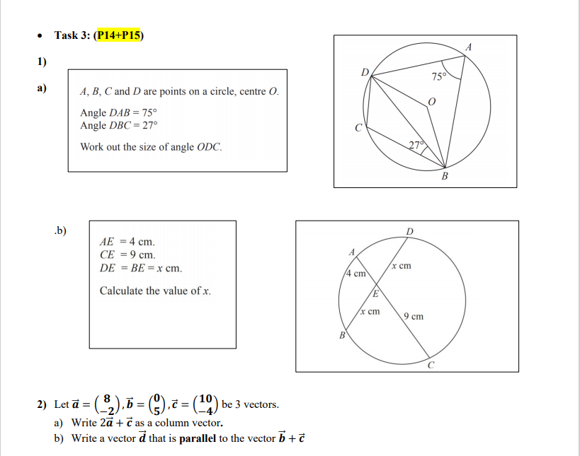 Solved Task 3: (P14+P15) A 1) D 750 a) A, B, C and D are | Chegg.com