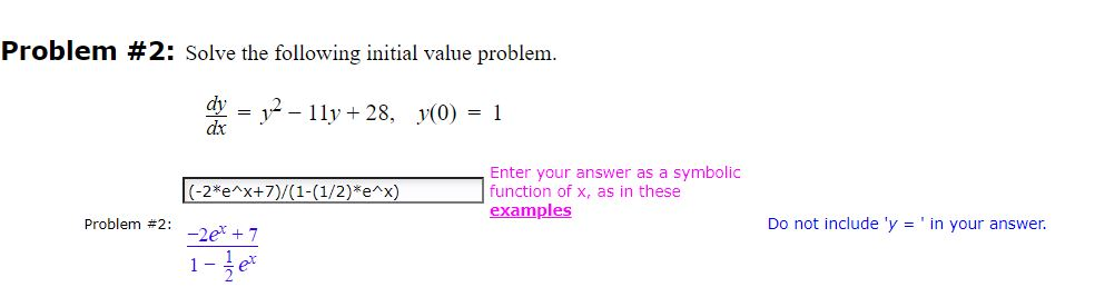 Solved Problem #2: Solve the following initial value | Chegg.com