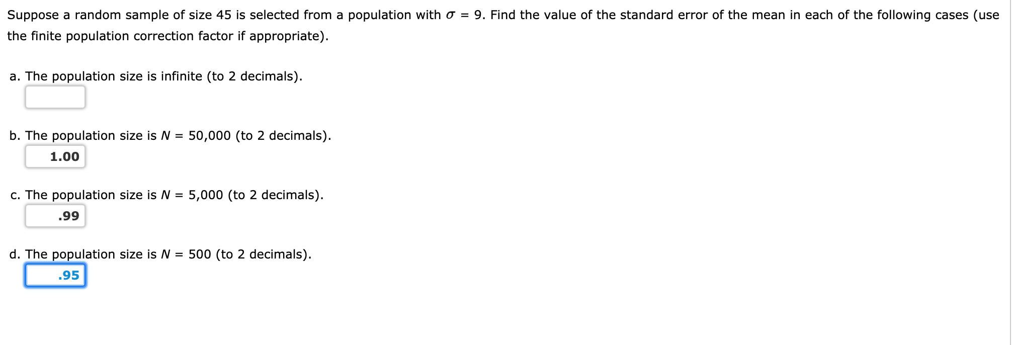 Solved Suppose a random sample of size 45 is selected from a | Chegg.com