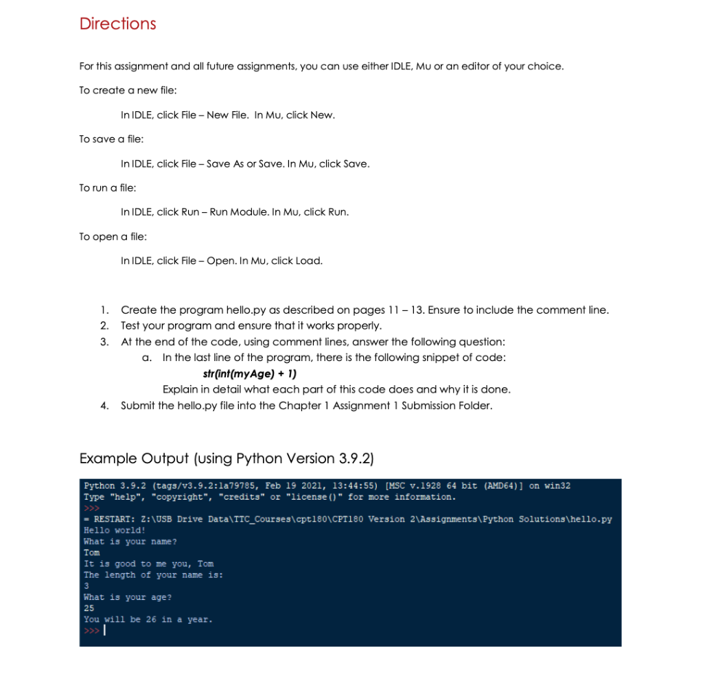 Solved For this assignment and all future assignments, you | Chegg.com