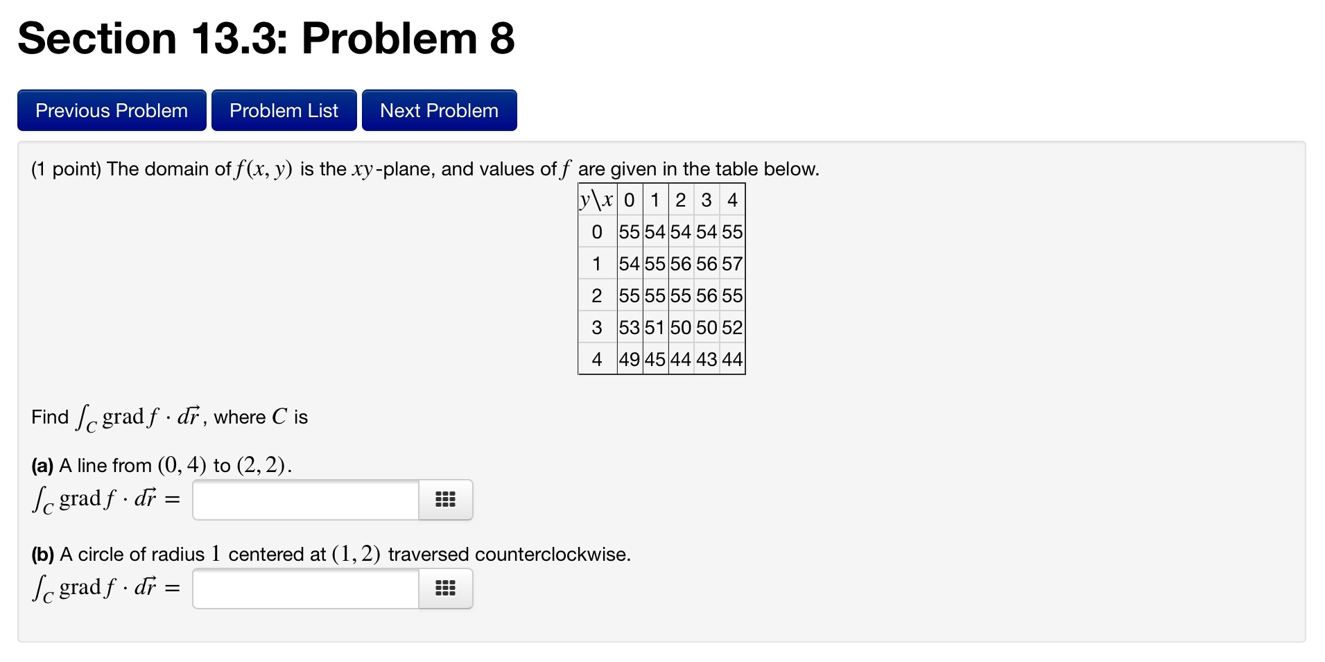 Solved Section 13.3: Problem 8 Previous Problem Problem List | Chegg.com