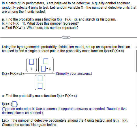 Solved In a batch of 29 pedometers, 3 are believed to be | Chegg.com