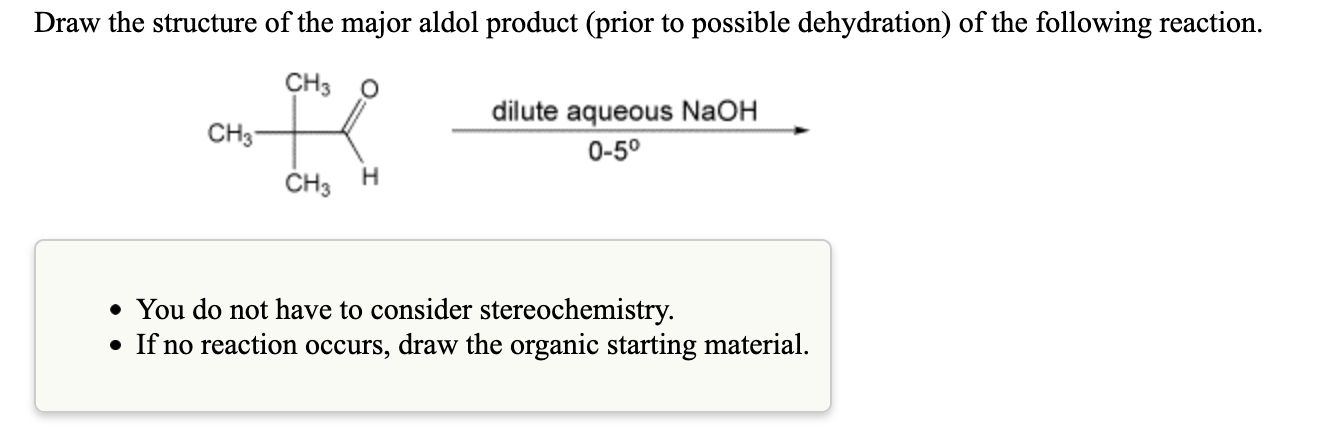 Solved Draw The Structure Of The Major Aldol Product (prior 