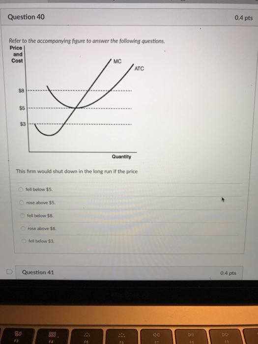 Solved Question 40 0.4 pts Refer to the accompanying figure | Chegg.com