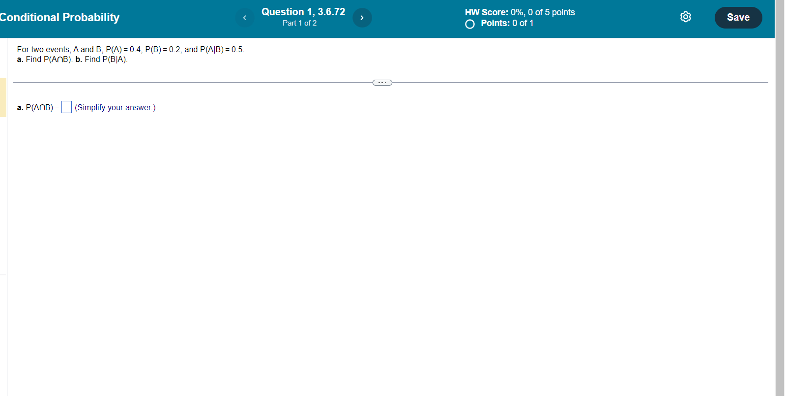 Solved For Two Events, A And B,P(A)=0.4,P(B)=0.2, And | Chegg.com