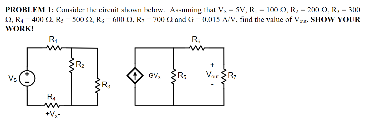 Solved PROBLEM 1: Consider The Circuit Shown Below. Assuming | Chegg.com