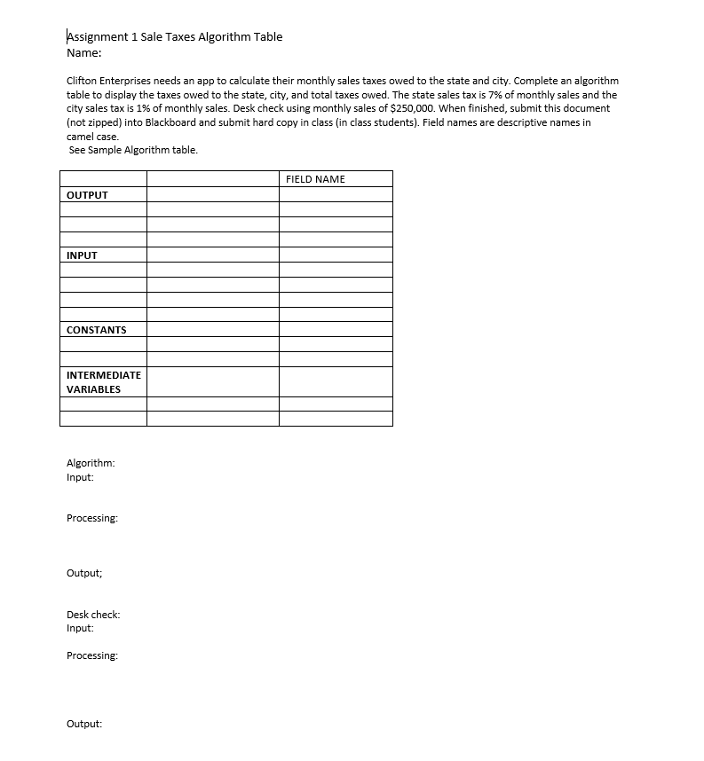 Solved how to fill the algorithm table | Chegg.com