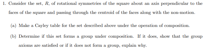 Solved 2. Consider the set C4 = {i, -1,-1,1}, the fourth | Chegg.com