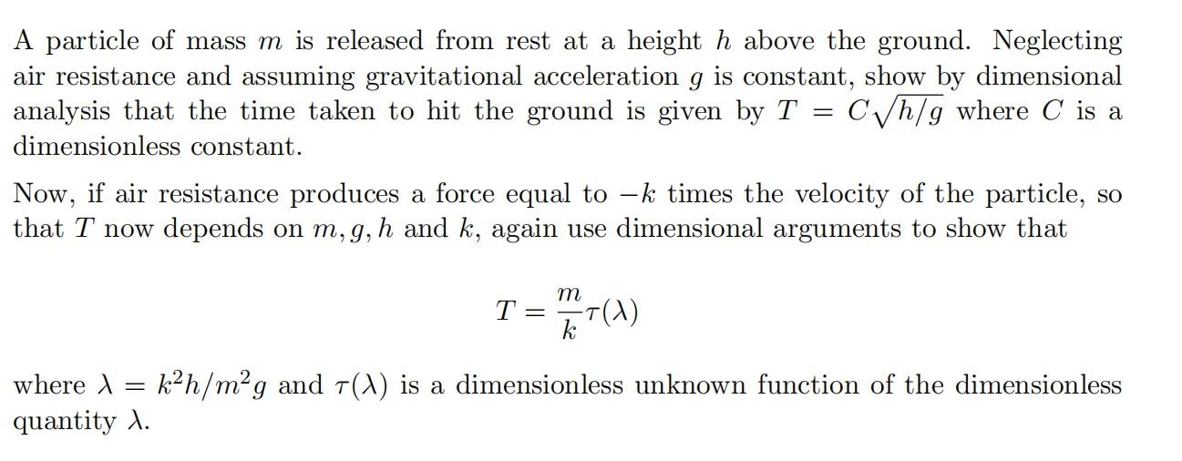 Solved A Particle Of Mass M Is Released From Rest At A | Chegg.com