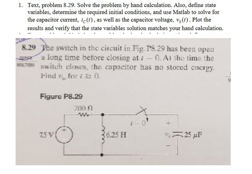 Solved 1. Text, problem 8.29. Solve the problem by hand | Chegg.com