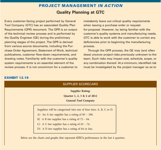 Solved Read the Project Management in Action section on | Chegg.com
