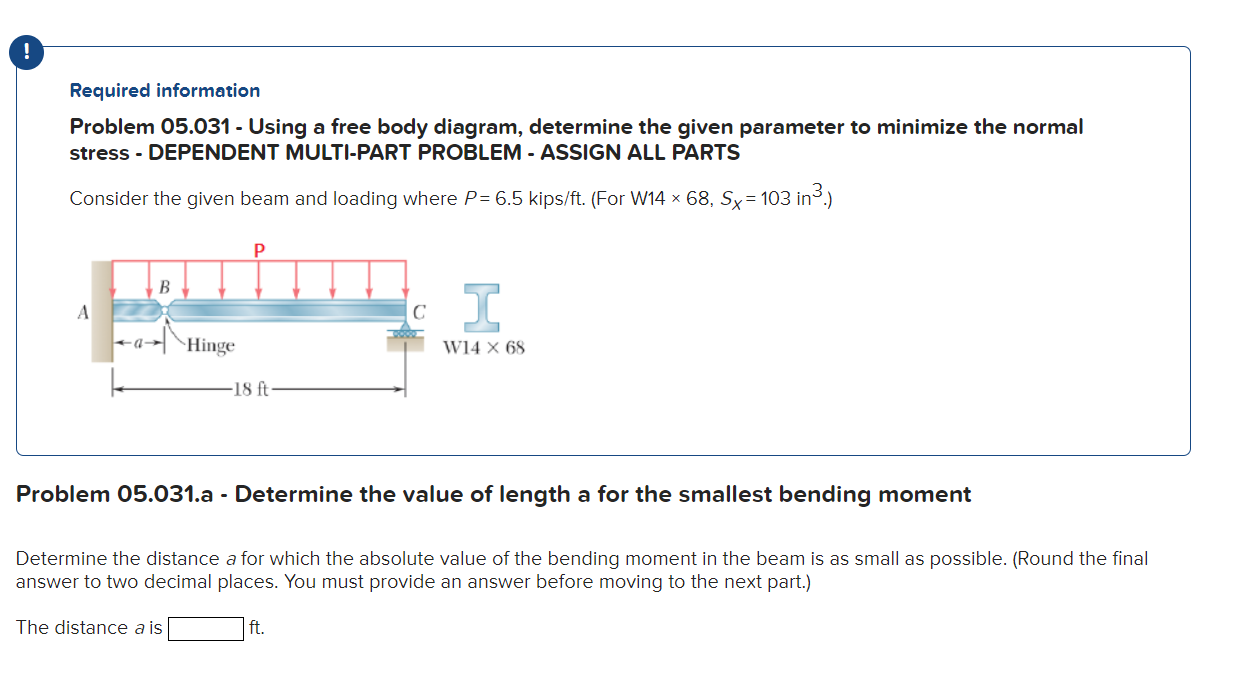 Solved Problem 05.031 - Using A Free Body Diagram, Determine | Chegg.com