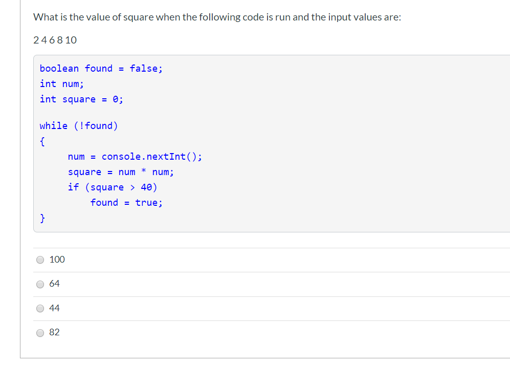 Codehs Answers Square Java Solved What is the value of square when the following code | Chegg.com