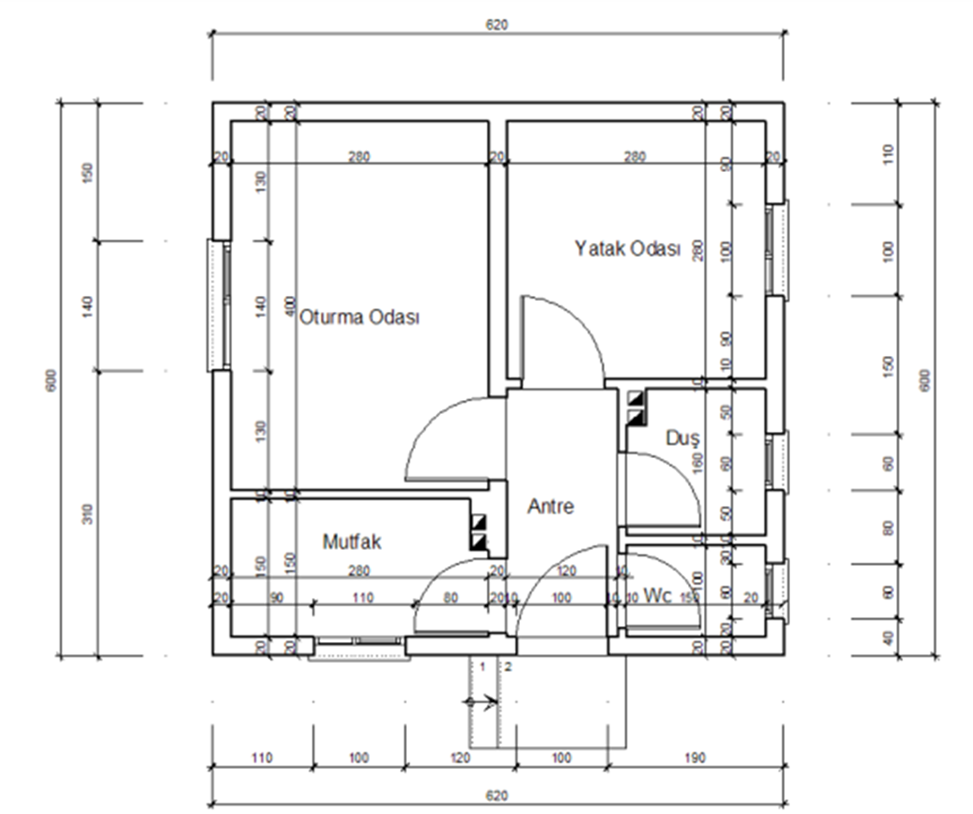 Solved Draw And Dimension The Floor Plan Given Below On A Chegg