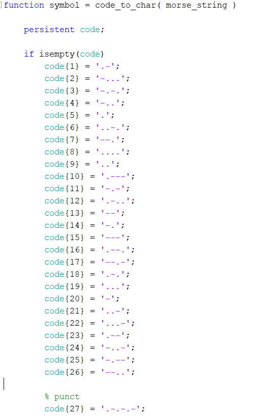 matlab character encoding list