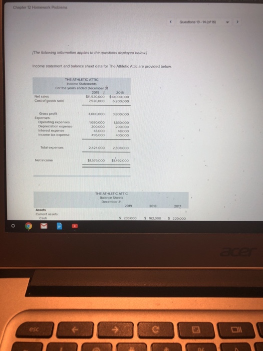 Solved Chapter 12 Homework Problem Questions 13-14 fof 6) | Chegg.com