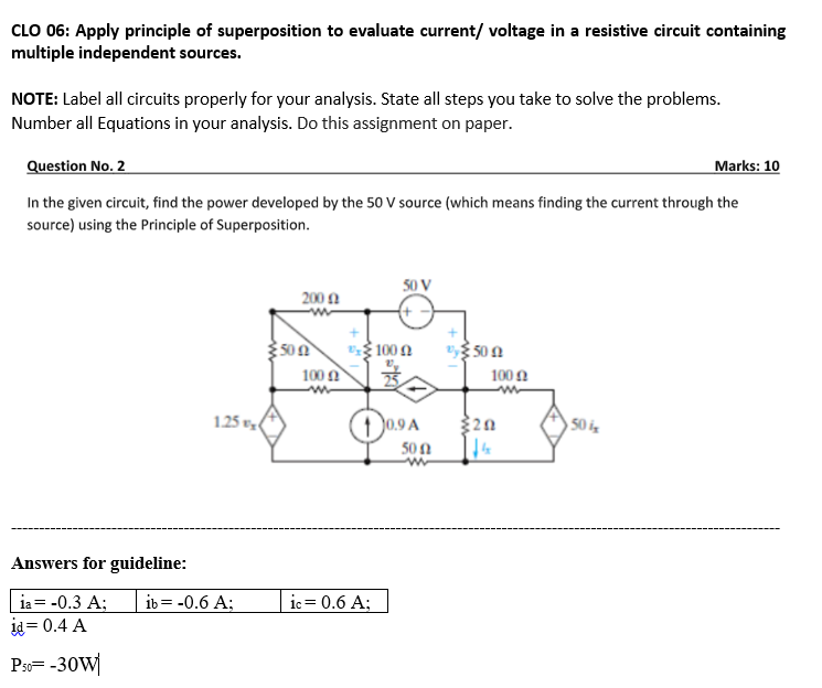 Solved CLO 06: Apply principle of superposition to evaluate | Chegg.com