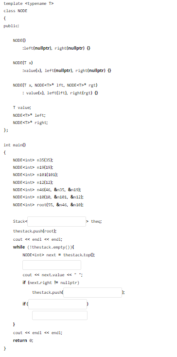 Solved The C++ code below is a (almost complete) | Chegg.com