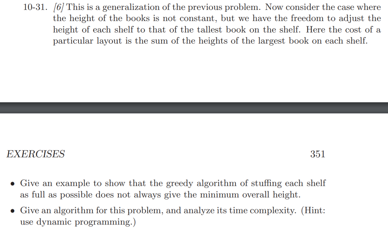 10-31. [6] This is a generalization of the previous | Chegg.com