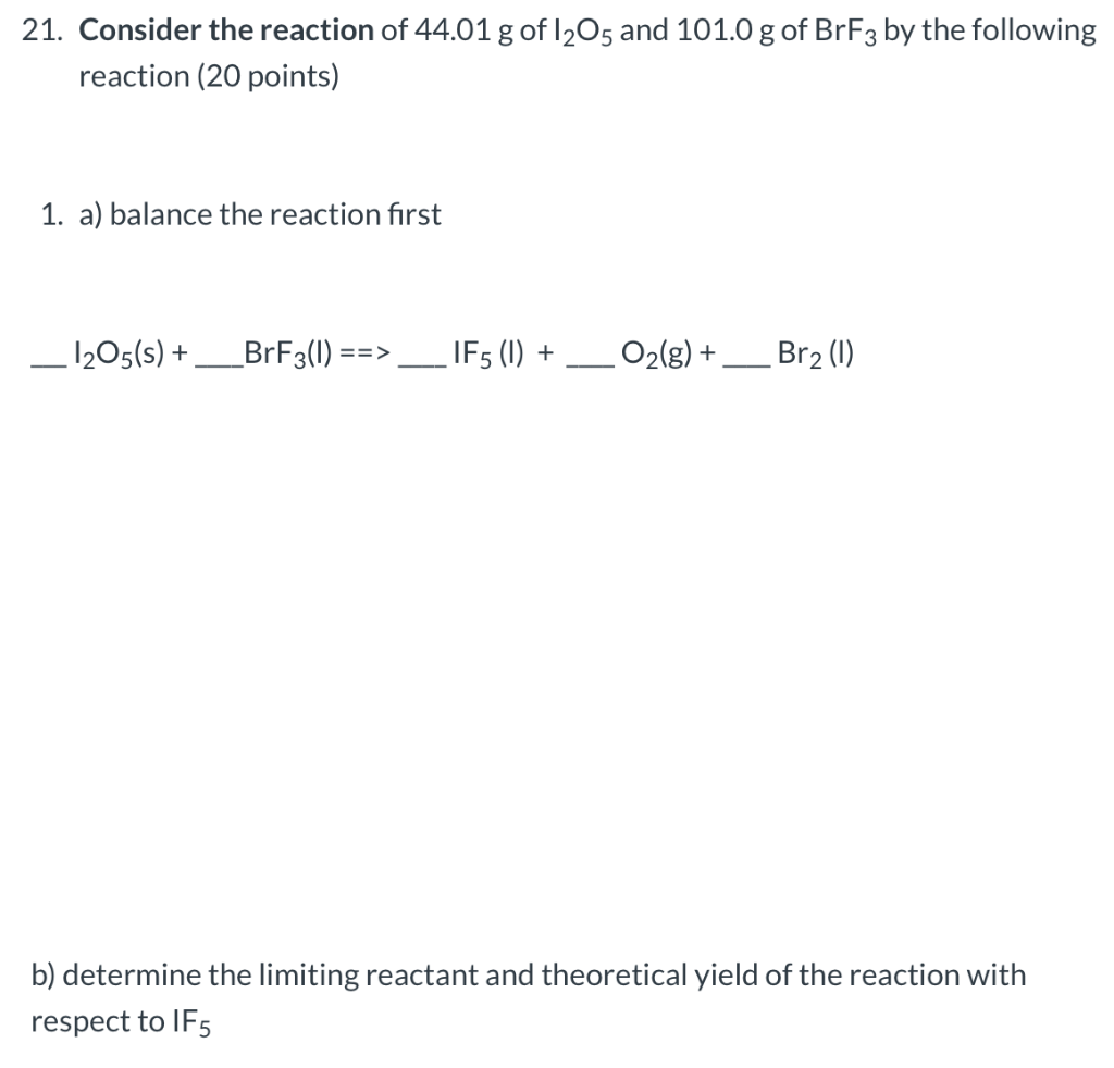 Solved C) Calculate The Percent Yield If The Reaction | Chegg.com