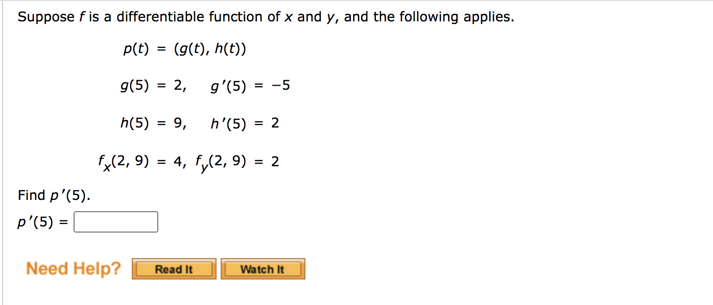 Solved Suppose F Is A Differentiable Function Of X And Y