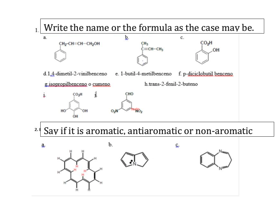 Solved Write The Name Or The Formula As The Case May Be A Chegg Com