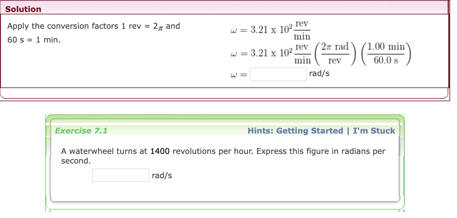 Solved Solution = Apply the conversion factors 1 rev = 27 | Chegg.com