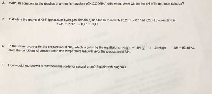 solved-2-write-an-equation-for-the-reaction-of-ammonium-chegg