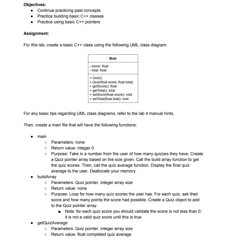 Solved Objectives: • Continue practicing past concepts • | Chegg.com