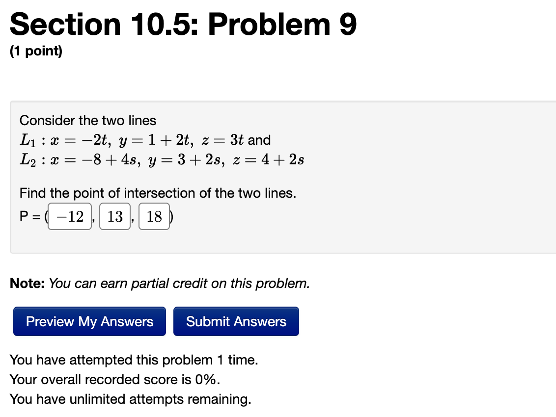 Solved Section 10.5: Problem 9 (1 Point) Consider The Two | Chegg.com