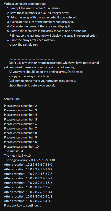 Solved Write a complete program that: 1. Prompt the user to | Chegg.com